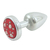 Plug Anal Cromado em ABS com Pedra Cravejada em Strass Vermelha - HARD Plug LESS (HA143CV) - comprar online