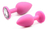 Plug Anal GRANDE feito em Silicone Rosa Super Macio - Joia Anal c/ Pedra 9,3 x 4,2 cm (THSMPA1061G-R) - Utilidades Shopping