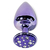Plug Anal em Strass Lilás Joia Anal em Metal - HARD (HA135L) - Utilidades Shopping