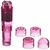 Vibro Pocket Pleasure Estimulador de Clitóris Rosa com 4 pontas adicionais (VMMV000-R)