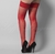 Meia Calça 7/8 com detalhes floridos e lacinho em silicone - Vermelho - YAFFA Lingerie (Y2001V) - comprar online