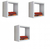 Kit 3 Nicho Decorativo 20X20X15 cm Branco Em Mdf (77412) - comprar online