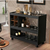 Aparador Bar Com Rodizios Preto Em Mdf (46944) - comprar online