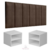 Conjunto Quarto 2 Mesas De Cabeceira Com Painel de Cabeceira De Cama casal1,40cm - Decor Móveis (kit03marrom) - loja online