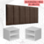 Conjunto Quarto 2 Mesas De Cabeceira Com Painel de Cabeceira De Cama casal1,40cm - Decor Móveis (kit03marrom)