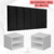 Conjunto Quarto 2 Mesas De Cabeceira Com Painel de Cabeceira De Cama casal1,40cm - Decor Móveis (kit02preto)