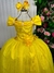 Vestido Marie Longo Manga Princesa Amarelo A Bela e a Fera (VESTMRIELNGMGPRINAMARL) - comprar online