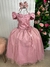 Vestido Marie Longo Manga Princesa Rose (VESTMARILONGOMBOMRBRS) - loja online