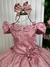 Vestido Marie Longo Manga Princesa Rose (VESTMARILONGOMBOMRBRS)