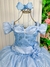 Imagem do Vestido Marie Longo Manga Princesa Azul Bebe (VESTMARIELNGOMBRAOMBRAZLBB)