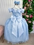 Vestido Marie Longo Manga Princesa Azul Bebe (VESTMARIELNGOMBRAOMBRAZLBB)