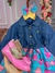 Vestido Mimadine Corações Peito Jeans de Manga Comprida (VESTMMDNPTJNSMGCOM)