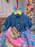 Vestido Mimadine Corações Peito Jeans de Manga Comprida (VESTMMDNPTJNSMGCOM) - Utilidades Shopping