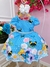Vestido Infantil Azul Bolinhas Jardim das Borboletas Pérolas (3287AR) - loja online