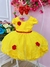 Vestido Infantil Bela e a Fera Saia Glitter e Aplique Flores (0109AV) - loja online