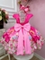 Vestido Infantil Barbie Rosa Chiclete Com Cinto de Pérolas (3276RR) na internet