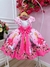 Imagem do Vestido Infantil Barbie em Paris Rosa e Pink Cinto Pérolas (0037RR)