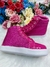 Coturno Infantil Barbie Pink Verniz Com Glitter e Cadarço (6003PP)