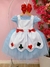 Vestido Infantil Azul Alice no País das Maravilhas Luxo (3584AB) - comprar online