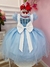Vestido Infantil Azul Alice no País das Maravilhas Luxo (3584AB) na internet
