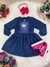 Vestido Infantil Jeans Com Manga Longa Mermaid Off Duty (0010JE) - Utilidades Shopping
