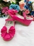 Sapatinho Pink Verniz Com Aplique de Laço e Strass (410PK) - Utilidades Shopping