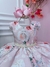 Vestido Infantil Rosa Flores Primavera Com Cinto de Pérolas (1008RF) - Utilidades Shopping