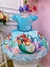 Vestido Infantil Princesa Ariel Sereia Peito Escamas Filme (3277AZ) - Utilidades Shopping
