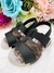 Sandália Frisada Preto e Café Com Velcro Príncipes (1250PC)