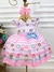Vestido Infantil Rosa Mundo dos Doces Confeitaria C/ Broche (0890RS) - loja online