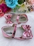 Imagem do Sapatinho Rose Metalizado C/ Lacinho Glitter Super Luxo (10115RR)