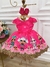 Vestido Infantil Pink Lol Florido C/ Broches de Laçinhos (3110PK) - comprar online