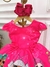 Vestido Infantil Pink Lol Florido C/ Broches de Laçinhos (3110PK) - loja online