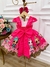 Vestido Infantil Pink Lol Florido C/ Broches de Laçinhos (3110PK) na internet