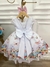 Vestido Infantil Branco Jardim das Borboletas Peito Strass (0594BR) na internet