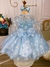 Vestido Infantil Frozen com Capa e Laço Festa Princesas Luxo (055AA) - Utilidades Shopping