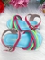 Sandália Infantil C/ Tiras Coloridas Rasteira Azul Bebê Luxo (7424RD) - comprar online