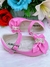 Sapatinho Rosa Chiclete Verniz Com Lacinho e Pérolas Strass (73011RC) - comprar online
