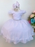 Vestido Infantil Branco Cinto Pérolas Damas Casamento Luxo (7504BR)