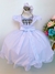 Vestido Infantil Branco Cinto Pérolas Damas Casamento Luxo (7504BR) - loja online