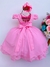 Imagem do Vestido Infantil Rosa C/ Cinto de Pérolas Casamento Luxo (7504R)