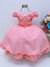 Vestido Infantil Goiaba Cinto de Pérolas Casamento Luxo (7504G) - loja online