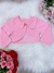 Bolero Infantil Rosa Bebê Plush Luxo Com Botão (1351R)