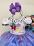 Vestido Infantil Encanto Aplique Flores Borboletas Floral Jardim Lilas (2252EA)
