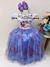 Vestido Infantil Encanto Aplique Flores Borboletas Floral Jardim Lilás (2251EA)