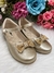 Sapatinho Dourado Fosco Luxo Com Laço Glitter (11107) - comprar online