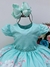 Vestido Infantil Verde Busto C/ Strass e Pérolas Florido (2174VD) na internet