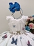 Vestido Infantil Jardim das Borboletas Off Luxo Festa (1425) - loja online