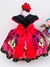Vestido Infantil Vermelho Minnie com Cinto Pérolas Festas (0041MV) - Utilidades Shopping