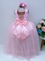 Vestido Infantil Damas de Honra Longo Rosa Pérolas Luxo (2224Rosa) - Utilidades Shopping